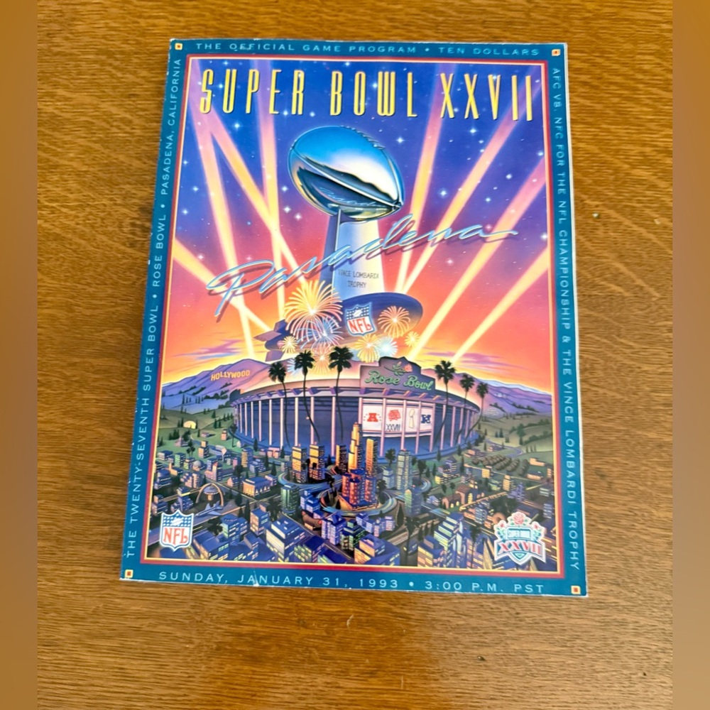 Complete SUPER BOWL XXVII Sunday, January 31, 1993 Program Complete w/ Fan Cards